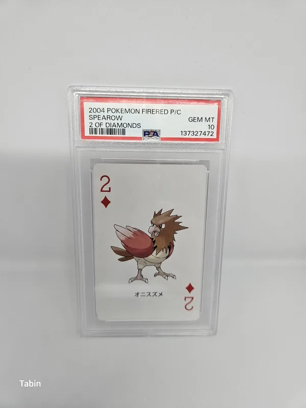 קלף Pokémon FireRed Playing Cards Spearow, PSA 10, שנת 2004