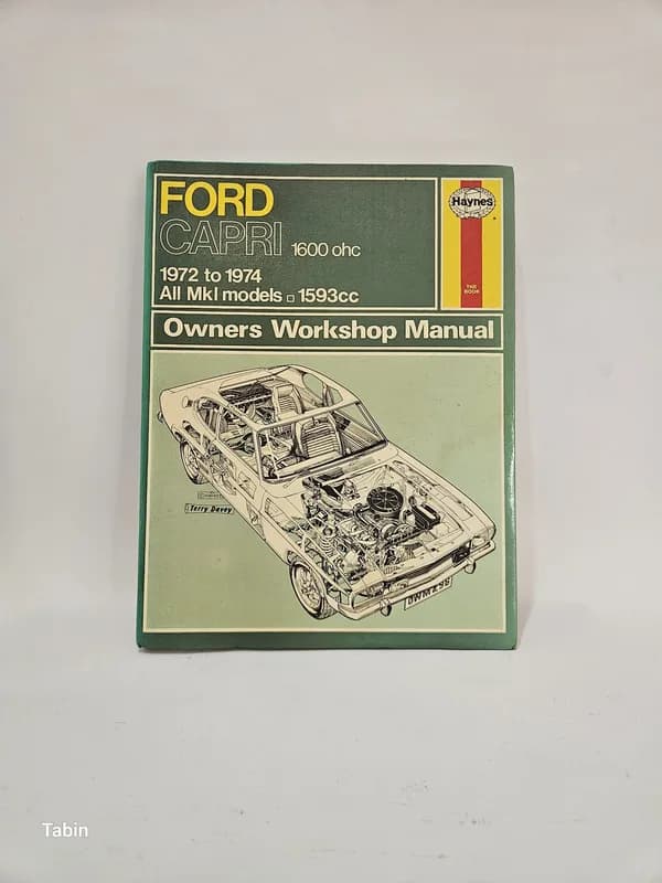 מדריך מוסך Haynes לפורד קאפרי Mk1 1600 OHC, שנים 1972 עד 1974, כריכה קשה