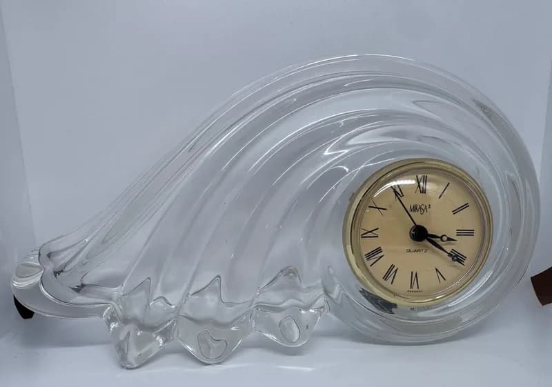 שעון שולחני Mikasa Classic Clearwater Wave מקריסטל, קוורץ, תוצרת גרמניה