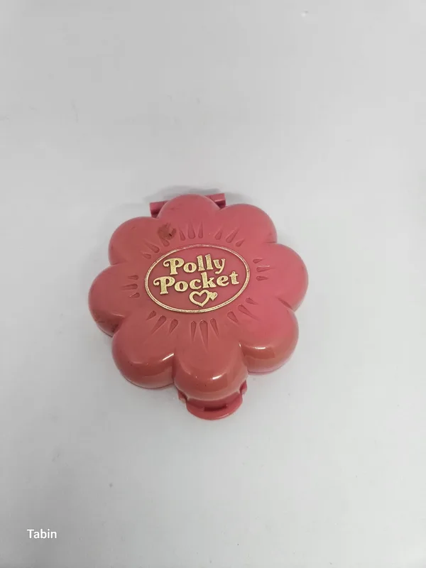 פולי פוקט Polly Pocket Bubbly Bath קומפקט פרח ורוד וינטג׳ 1996