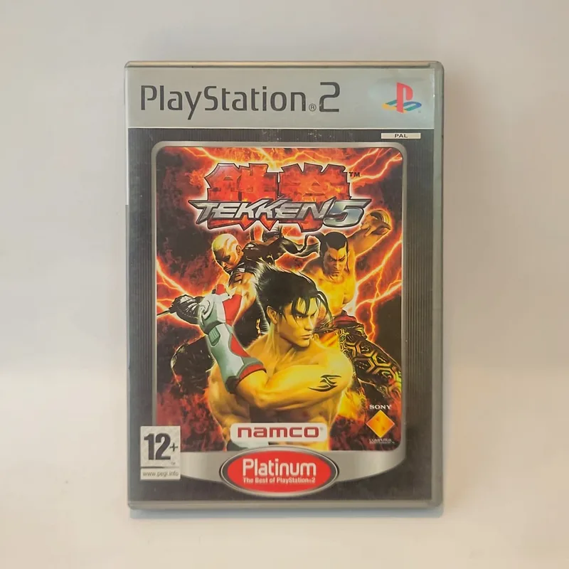 משחק Tekken 5 ל-PS2, מהדורת Platinum, PAL עם גב בעברית