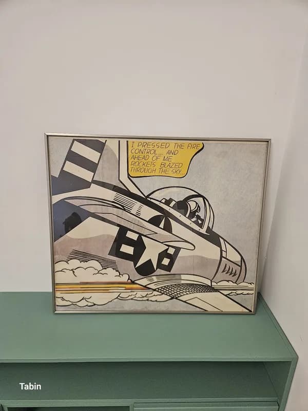 רוי ליכטנשטיין Roy Lichtenstein, Whaam! כרזת Tate משנת 1984, פאנל ימני ממוסגר