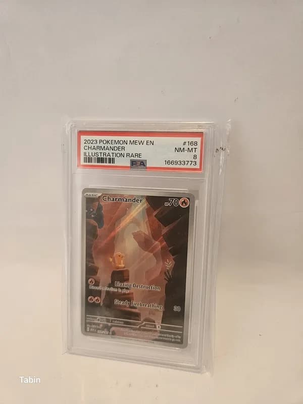 קלף פוקימון Charmander Illustration Rare PSA 8