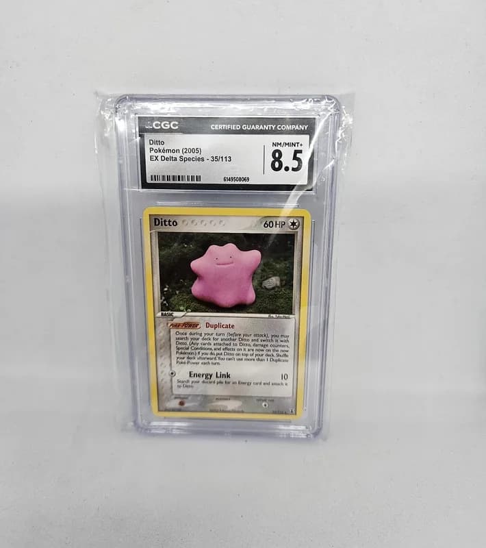פוקימון Pokémon Ditto 35/113 EX Delta Species 2005 מדורג CGC 8.5