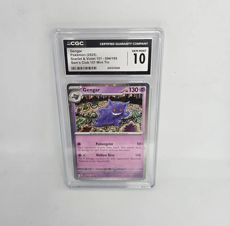 פוקימון Pokémon Gengar 094/165 Scarlet & Violet—151, מדורג CGC Gem Mint 10